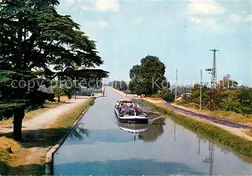 AK / Ansichtskarte Agen_Lot_et_Garonne Peniche Pont Canal Agen_Lot_et_Garonne