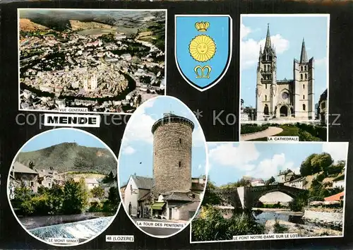 AK / Ansichtskarte Mende Cathedrale Mont Mimat Point Notre Dame sur le Lot  Mende