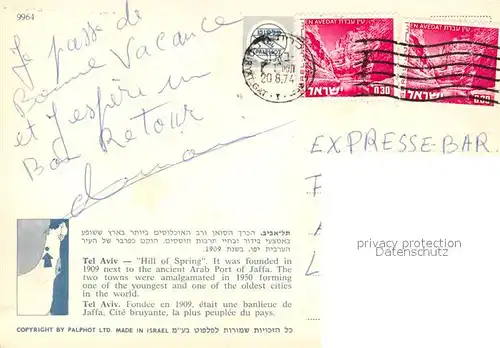 AK / Ansichtskarte Tel_Aviv Hill of Spring Jaffa  Tel_Aviv