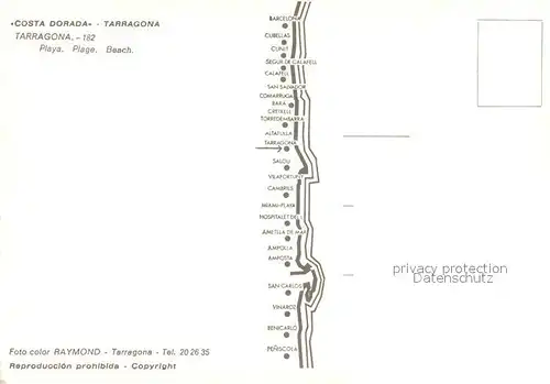 AK / Ansichtskarte Tarragona Playa Plage Beach Strand  Tarragona