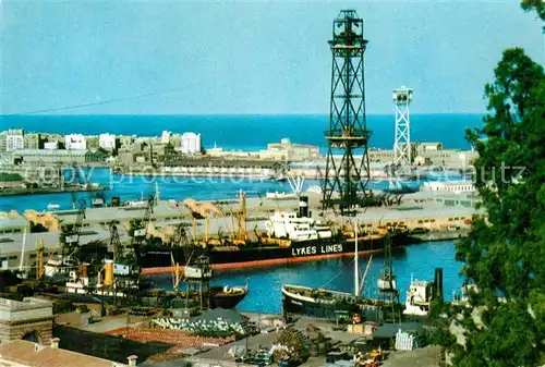 AK / Ansichtskarte Barcelona_Cataluna Torres del telesferico Puerto Barcelona Cataluna