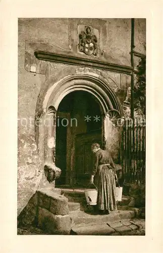 AK / Ansichtskarte Alt_Meissen_Elbe Burglehntor Schleinitz sche Wappen Alt_Meissen_Elbe