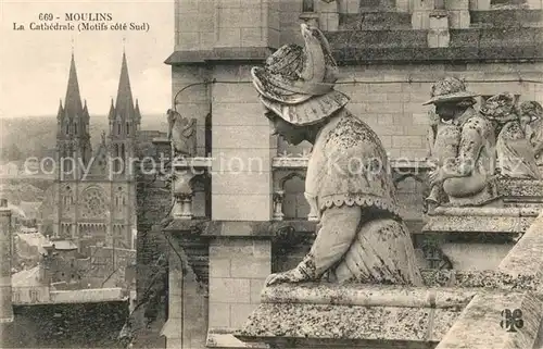 AK / Ansichtskarte Moulins_Allier La Cathedrale Motifs cote Sud Moulins Allier