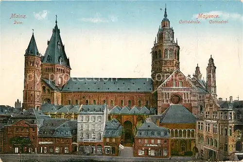 AK / Ansichtskarte Mainz_Rhein Dom Mainz Rhein