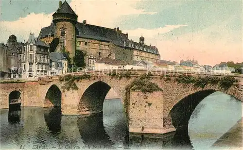 AK / Ansichtskarte Laval_Isere Le Chateau et le Pont Vieux Laval Isere