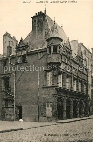 AK / Ansichtskarte Riom_Puy de Dome Hotel des Consuls Riom Puy de Dome