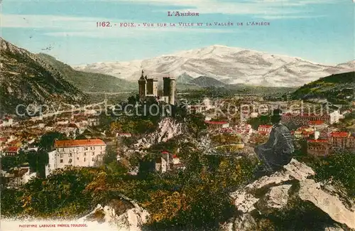 AK / Ansichtskarte Foix Vue sur la Ville et la Vallee de l Ariege Foix