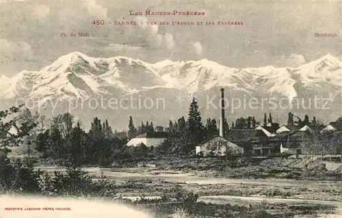AK / Ansichtskarte Tarbes Vue sur lAdour et les Pyrenees Tarbes