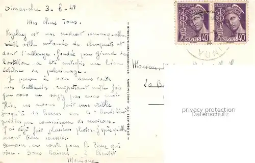 AK / Ansichtskarte Vezelay Vue generale Sud Ouest Vezelay