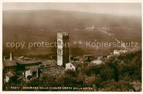 AK / Ansichtskarte Assisi_Umbria Panorama della pianura umbra dalla Rocca Assisi Umbria