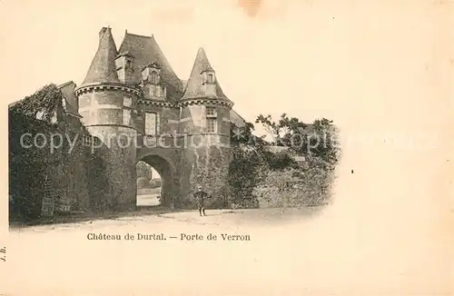 AK / Ansichtskarte Durtal Chateau de Durtal Porte de Verron Durtal