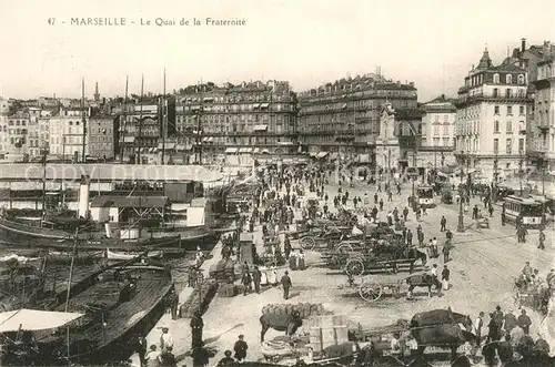 AK / Ansichtskarte Marseille_Bouches du Rhone Le Quai de la Fraternite Marseille