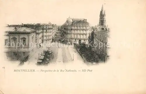 AK / Ansichtskarte Montpellier_Herault Perspective de la Rue Nationale Montpellier Herault