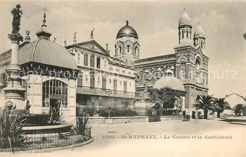 AK / Ansichtskarte Saint Raphael_Var Le Casino et la Cathedrale Saint Raphael Var