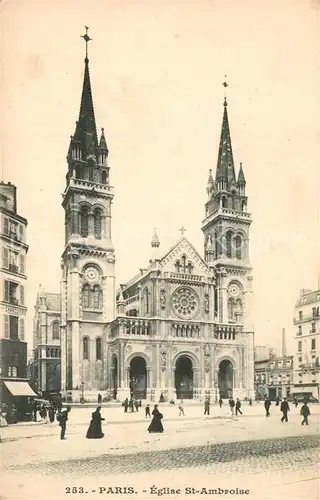 AK / Ansichtskarte Paris Eglise St Ambroise Paris