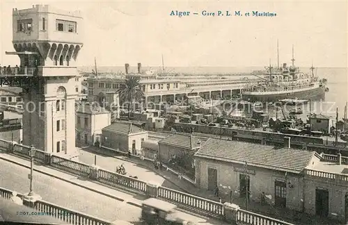 AK / Ansichtskarte Alger_Algerien Gare PLM et Maritime Alger Algerien