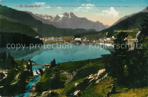 AK / Ansichtskarte St_Moritz_Bad_GR Panorama St_Moritz_Bad_GR