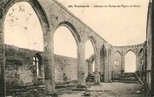 AK / Ansichtskarte Penmarch Interieur des Ruines de lEglise de Kerity Penmarch