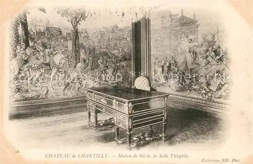 AK / Ansichtskarte Chantilly_Oise Chateau Maison de Silvie Salle Theophile 