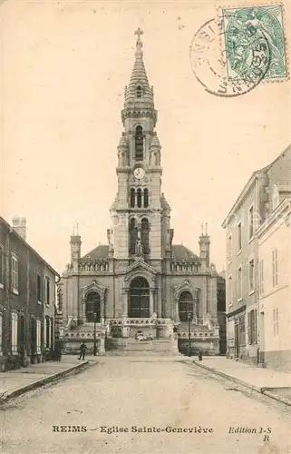 AK / Ansichtskarte Reims_Champagne_Ardenne Eglise Sainte Genevieve Reims_Champagne_Ardenne