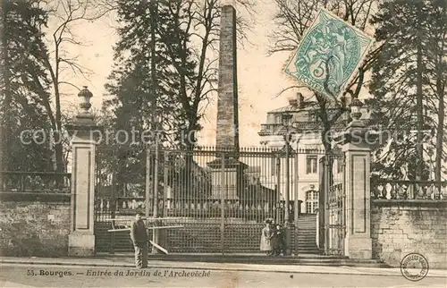 AK / Ansichtskarte Bourges Jardin de l Archeveche Bourges