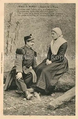 AK / Ansichtskarte Berry_Region Liebespaar  Berry Region