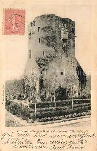 AK / Ansichtskarte Charost Donjon du Chateau Charost