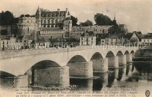 AK / Ansichtskarte Amboise Pont Chateau Amboise