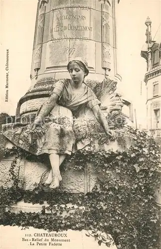 AK / Ansichtskarte Chateauroux les Alpes Bas Relief du Monument La Petite Fadette Chateauroux les Alpes