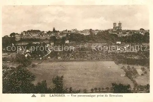 AK / Ansichtskarte Langres Vue panoramique prise de Brevoines Langres