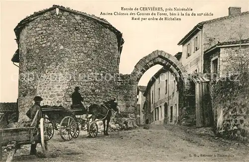 AK / Ansichtskarte Cervieres_Montbrison Ancien Chateau des Comtes du Forez abti a la fin  Cervieres Montbrison