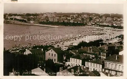 AK / Ansichtskarte Royan_Charente Maritime Vue d ensemble la ville et le Square Botton Royan Charente Maritime