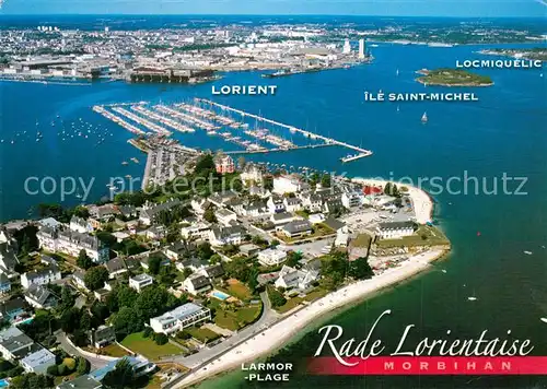AK / Ansichtskarte Lorient_Morbihan_Bretagne Rade Lorientaise Ile Saint Michel Locmiquelic vue aerienne Lorient_Morbihan_Bretagne