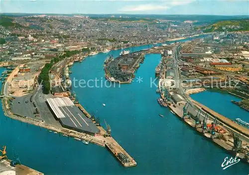AK / Ansichtskarte Rouen Vue aerienne du port Bassin Saint Gervais Rouen