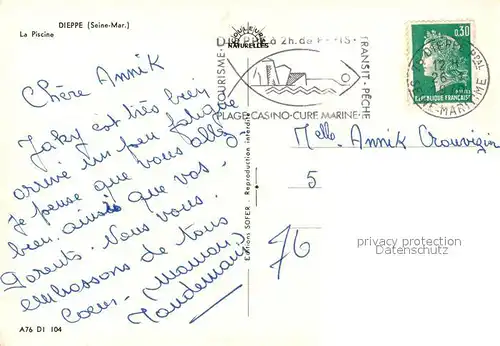 AK / Ansichtskarte Dieppe_Seine Maritime Piscine Plage vue aerienne Dieppe Seine Maritime