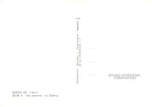 AK / Ansichtskarte Gizeux Chateau vue aerienne Gizeux