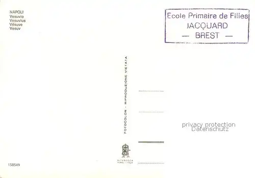 AK / Ansichtskarte Napoli_Neapel Vesuvio Vulkan Napoli Neapel