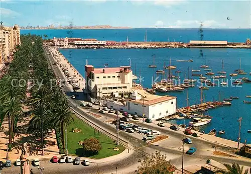 AK / Ansichtskarte Alicante Explanada de Espana y Puerto Alicante