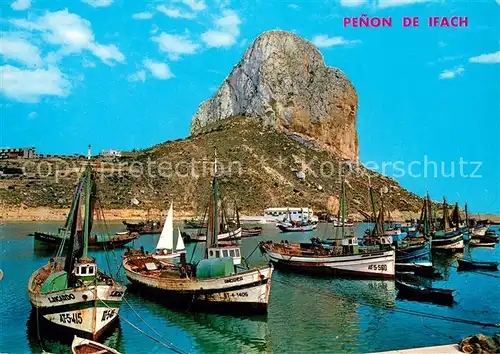 AK / Ansichtskarte Calpe Puerto y Penon de Ifach barco de pesca Calpe