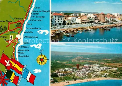 AK / Ansichtskarte Cambrils Puerto Mapa vista aerea Cambrils