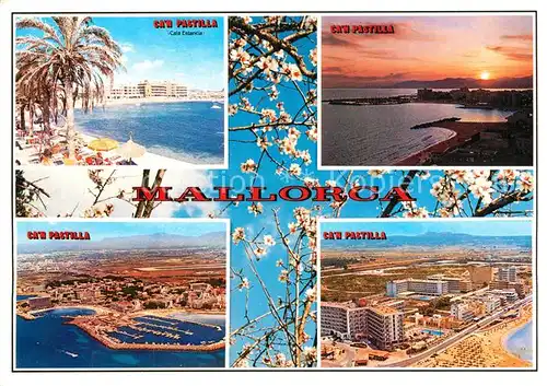 AK / Ansichtskarte Can_Pastilla_Palma_de_Mallorca Panorama Kuestenpanorama Hafen Fliegeraufnahmen Can_Pastilla