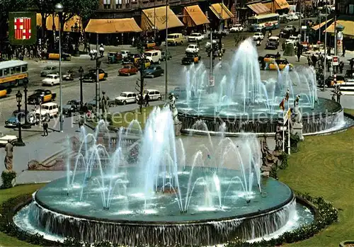 AK / Ansichtskarte Barcelona_Cataluna Plaza Cataluna detalle de las fuentes Barcelona Cataluna