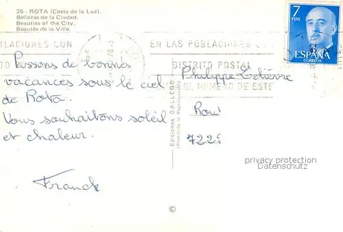 AK / Ansichtskarte Rota Bellezas de la ciudad Playa Rota