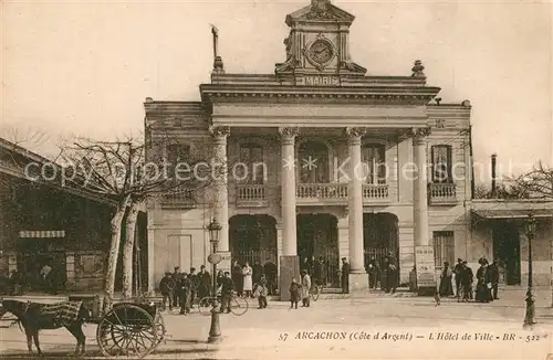 AK / Ansichtskarte Arcachon_Gironde Hotel de Ville Arcachon Gironde