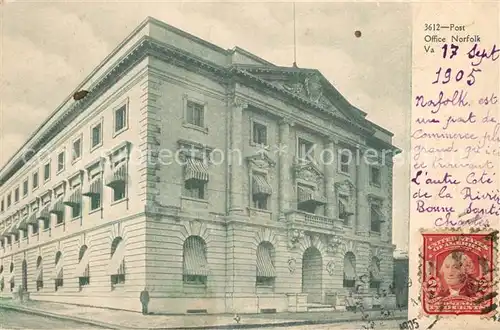 AK / Ansichtskarte Norfolk_Virginia Post 