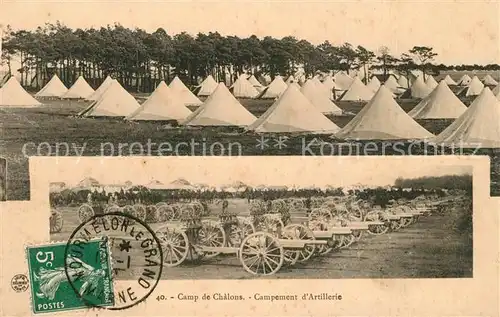 AK / Ansichtskarte Camp_de_Chalons Campement d`Artillerie Camp_de_Chalons