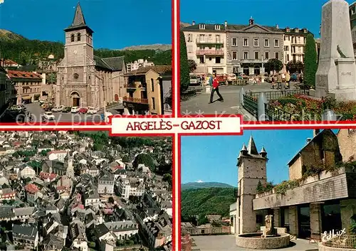 AK / Ansichtskarte Argeles Gazost Eglise Place de la Mairie Ville  Argeles Gazost