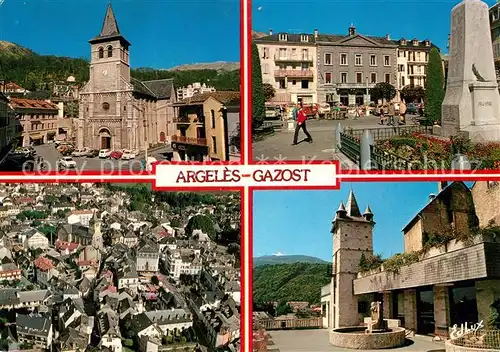 AK / Ansichtskarte Argeles Gazost Eglise Place de la Mairie Ville  Argeles Gazost