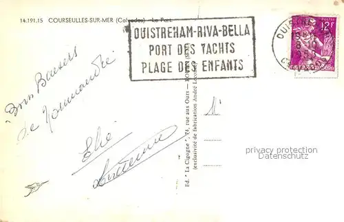 AK / Ansichtskarte Courseulles sur Mer Le Port Courseulles sur Mer