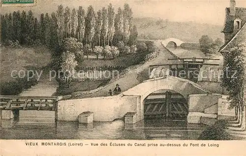 AK / Ansichtskarte Montargis_Loiret Vue des Ecluses du Canal prise au dessus du Pont de Loing Montargis Loiret
